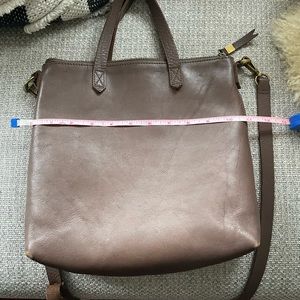 Madewell zip top purse. Dark brown